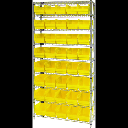 QUANTUM STORAGE SYSTEMS Wire Shelving Bin System - Complete Wire Package WR9-204YL